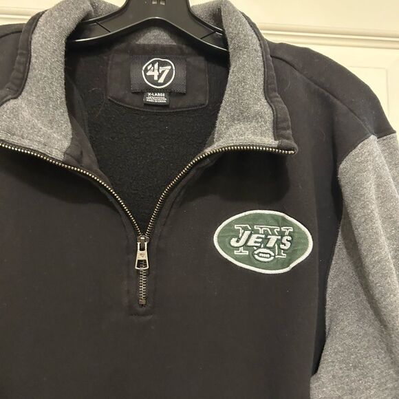 47 New York Jets Quarter Zip Pullover Size XL - Picture 2 of 8